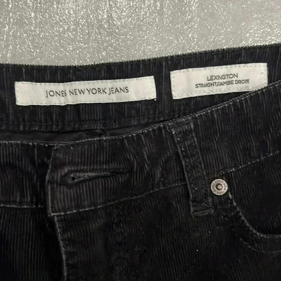 ❤️2/$50❤️[US8]Jones New York  Lexington Straight Black Corduroy Pants - Picture 2 of 7